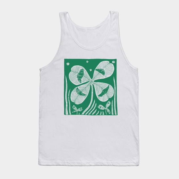 Four-Leafed Clover Tank Top by Ballyraven